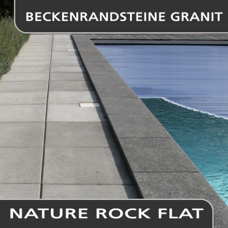 Beckenrandsteine Granit Rechteckpool 800x400cm