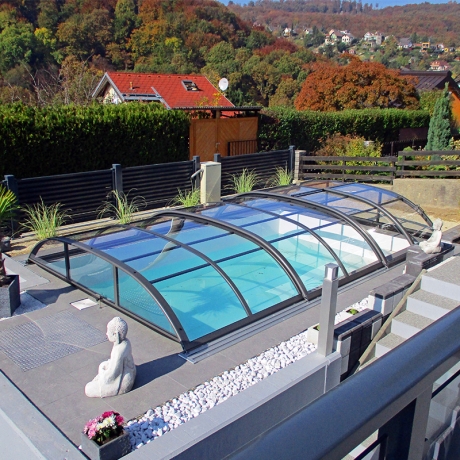 Preview: Überdachung Azure Flat Compact 762x350x80 cm