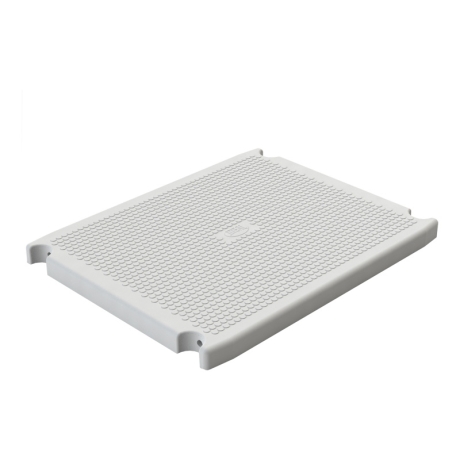 Preview: Hochbeckenleiter aus Edelstahl 4/4-stufig für Aufstellpools bis 120 cm