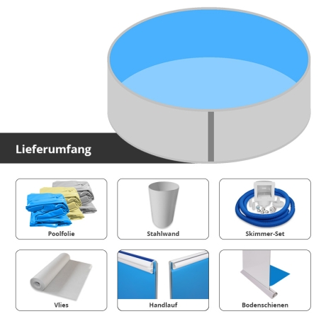 Preview: Stahlwand-Rundpool Ibiza Ø 500x120 cm