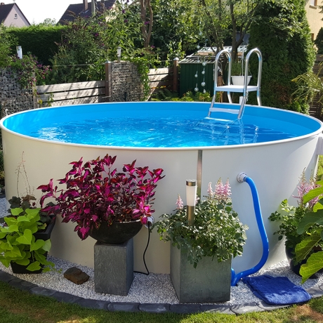 Preview: Stahlwand-Rundpool Ibiza Ø 450x120 cm