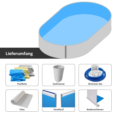 Preview: Stahlwand-Ovalpool Korfu 530x320x120 cm