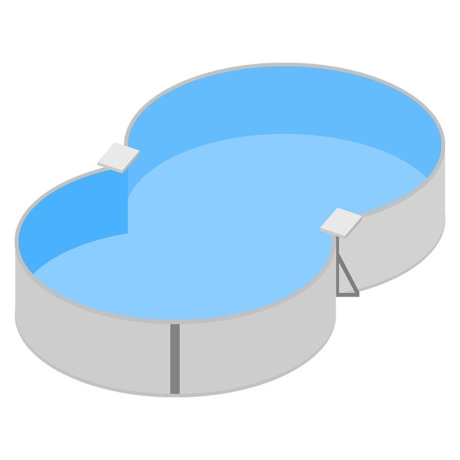 Preview: Stahlwand-Achtformpool Malta 525x320x120 cm