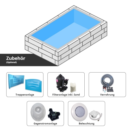 Preview: Styroporpool Madeira 700x500x125 cm