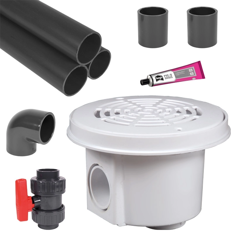 Bodenablauf-Set Premium für Folienbecken Bodenablauf-Set Premium für Folienbecken